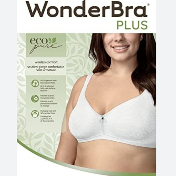 Wonder Bra eco wireless bra white lace/NEW - Picture 2 of 8